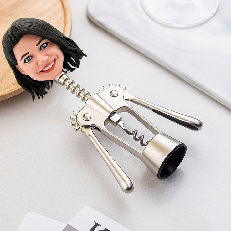 Personalized Wine Opener Bobblehead - Custom Gift main image 1