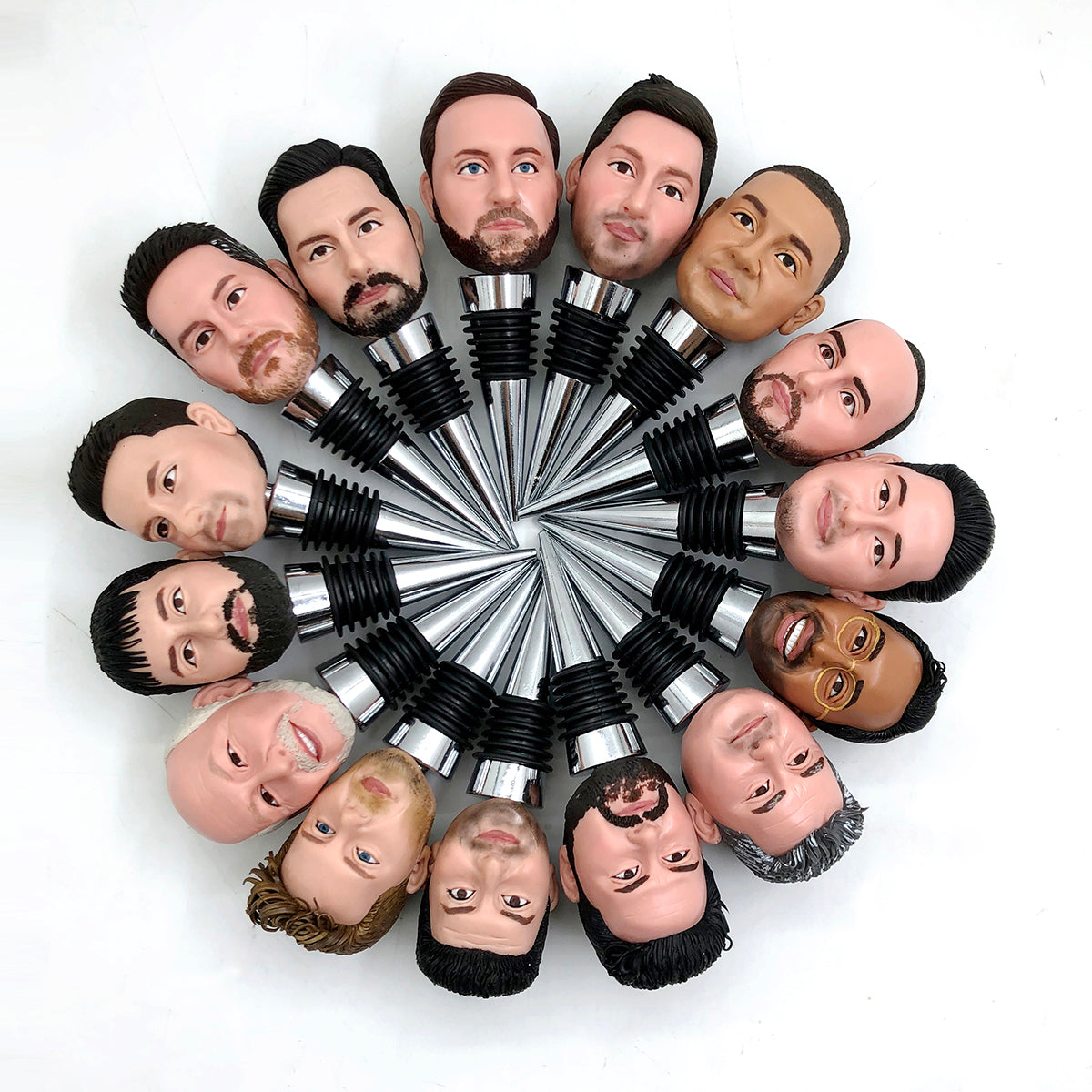 Wine Stopper Four Person Bobblehead - Personalized main image 0