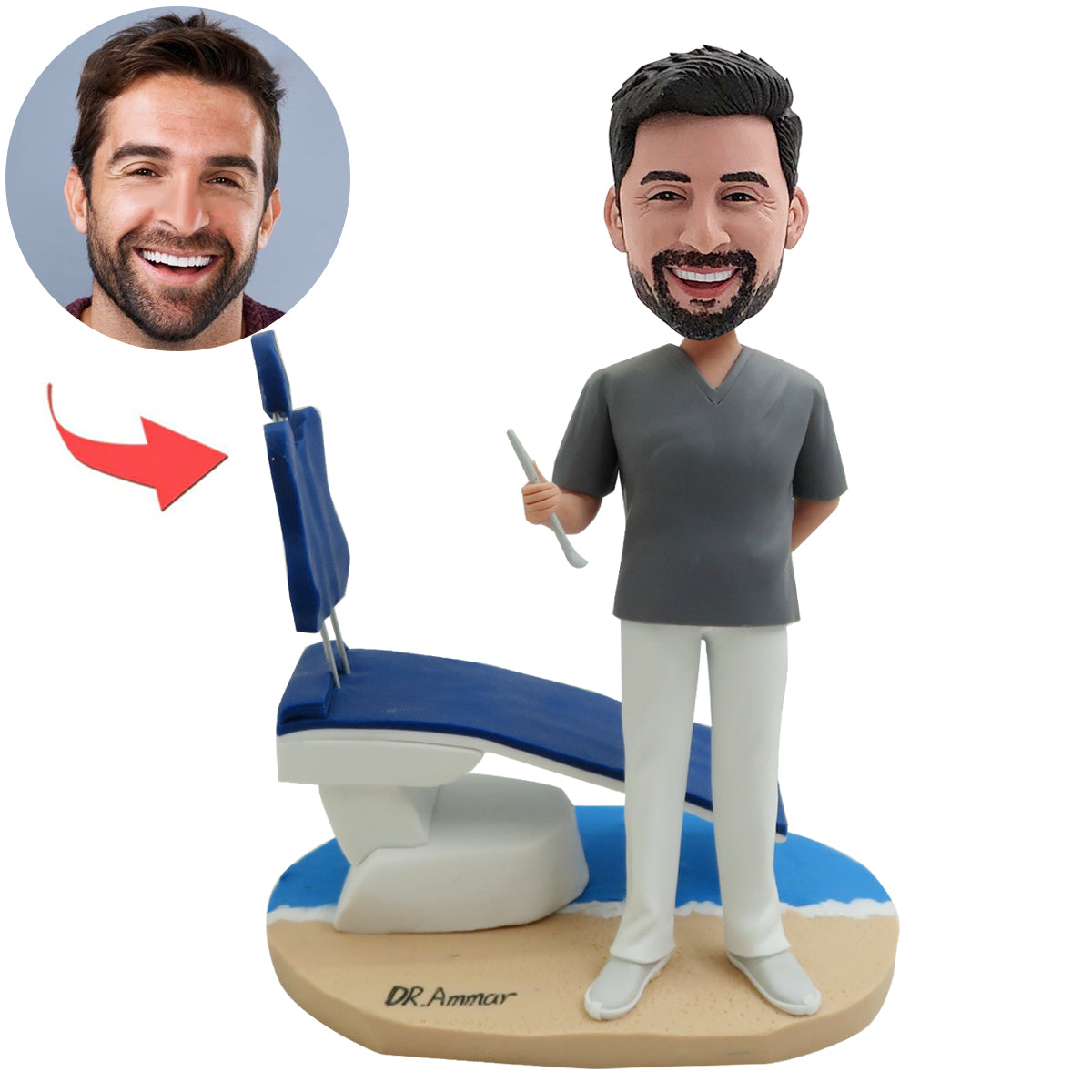 Dentist Boyfriend Gift Bobblehead - Personalized Idea main image 0