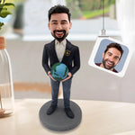Personalized Business Figurine with Globe