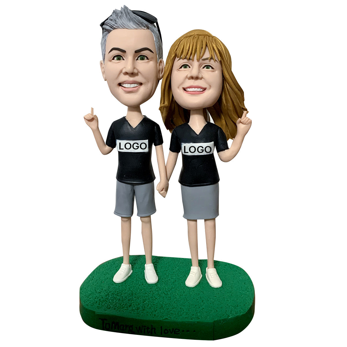 Couple Beside Giant Heart Bobblehead - Gift main image 0