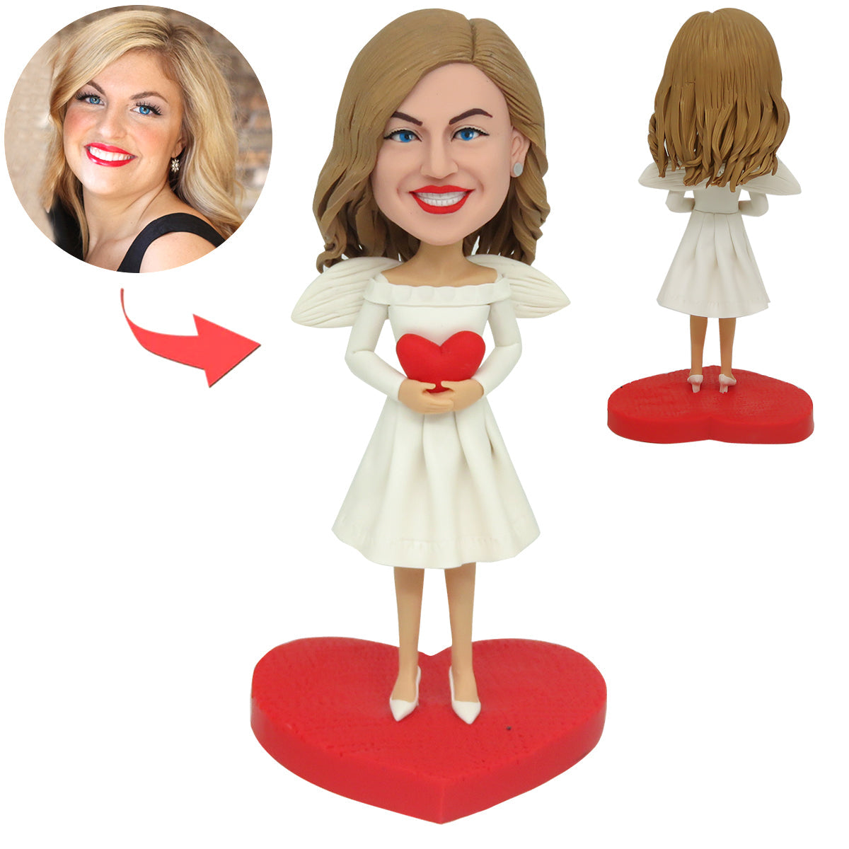 Soft Mom Bobblehead - Gentle Mother Nurturing Figurine