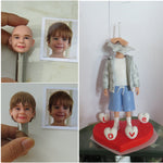 Custom Kid Bobblehead from Photo with Love Heart Base