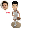 Custom Basketball Star Bobble Head Doll In White Jersey