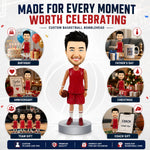 Custom Basketball Star Bobble Head Doll In Red Jersey