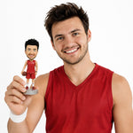 Custom Basketball Star Bobble Head Doll In Red Jersey