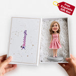 Custom Girl Bobbleheads with Pink Plaid Dress