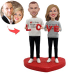 Custom Couple Bobblehead with “LOVE”