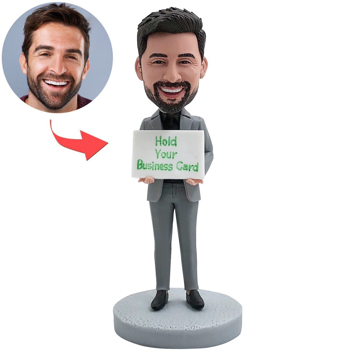 Personalized Custom Boss Bobblehead Can Hold Business Card From Photos ...