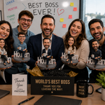 Personalized Bobblehead with "World's Best Boss" Mug