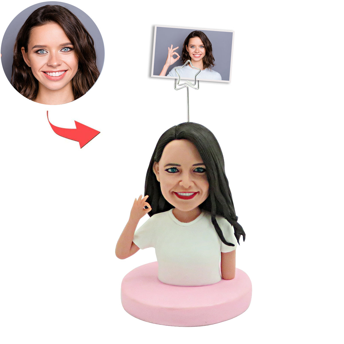 Bobblegifts Personalized Mini Bobblehead with Picture Holder – Funny ...