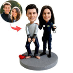 Custom Couple Bobbleheads – Funny Police and Prisoner