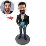 Personalized Business Figurine with Globe