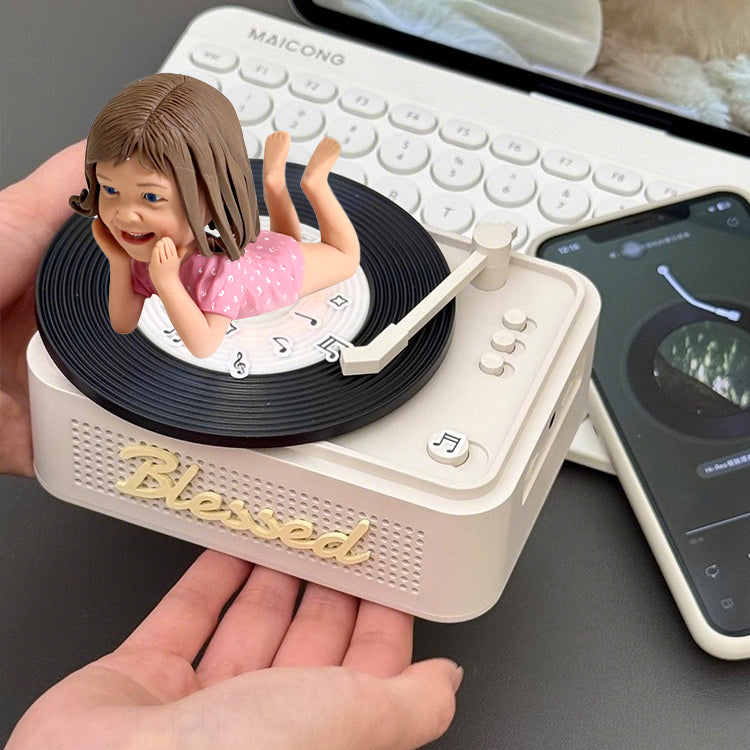 Bluetooth Speaker with Figurine Display Stand