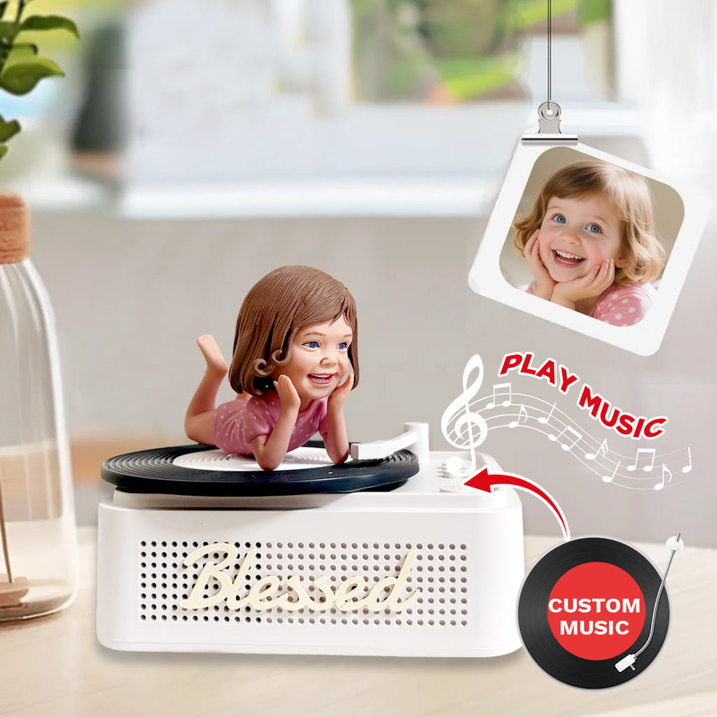 Bluetooth Speaker with Figurine Display Stand