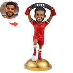 Custom Soccer Fan Bobblehead with Scarf
