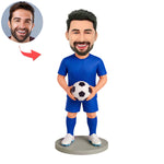 Custom Goalkeeper Bobblehead Holding Soccer Ball
