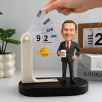 Personalized Boss Desk Calendar with Custom Bobblehead