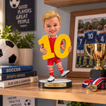 Personalized Boy Figurine Holding Number 10