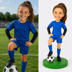 Custom Personalized Youth Football Player Bobblehead Gift