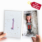 Custom Girl Graduation Bobblehead -Thanks! Mom & Dad!