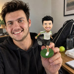 Custom Tennis Player Bobbleheads In White Jersey