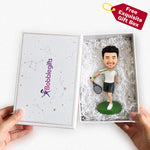 Custom Tennis Player Bobbleheads In White Jersey