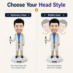 Personalized Doctor Custom Bobblehead with Syringe