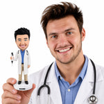 Personalized Doctor Custom Bobblehead with Syringe