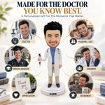 Personalized Doctor Custom Bobblehead with Syringe