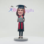 Custom Girl Graduation Bobblehead -Thanks! Mom & Dad!