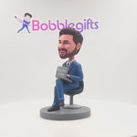 Male Boss Working with Computer Custom Bobblehead