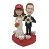 Sporty Style Wedding Couple Bobblehead Dolls
