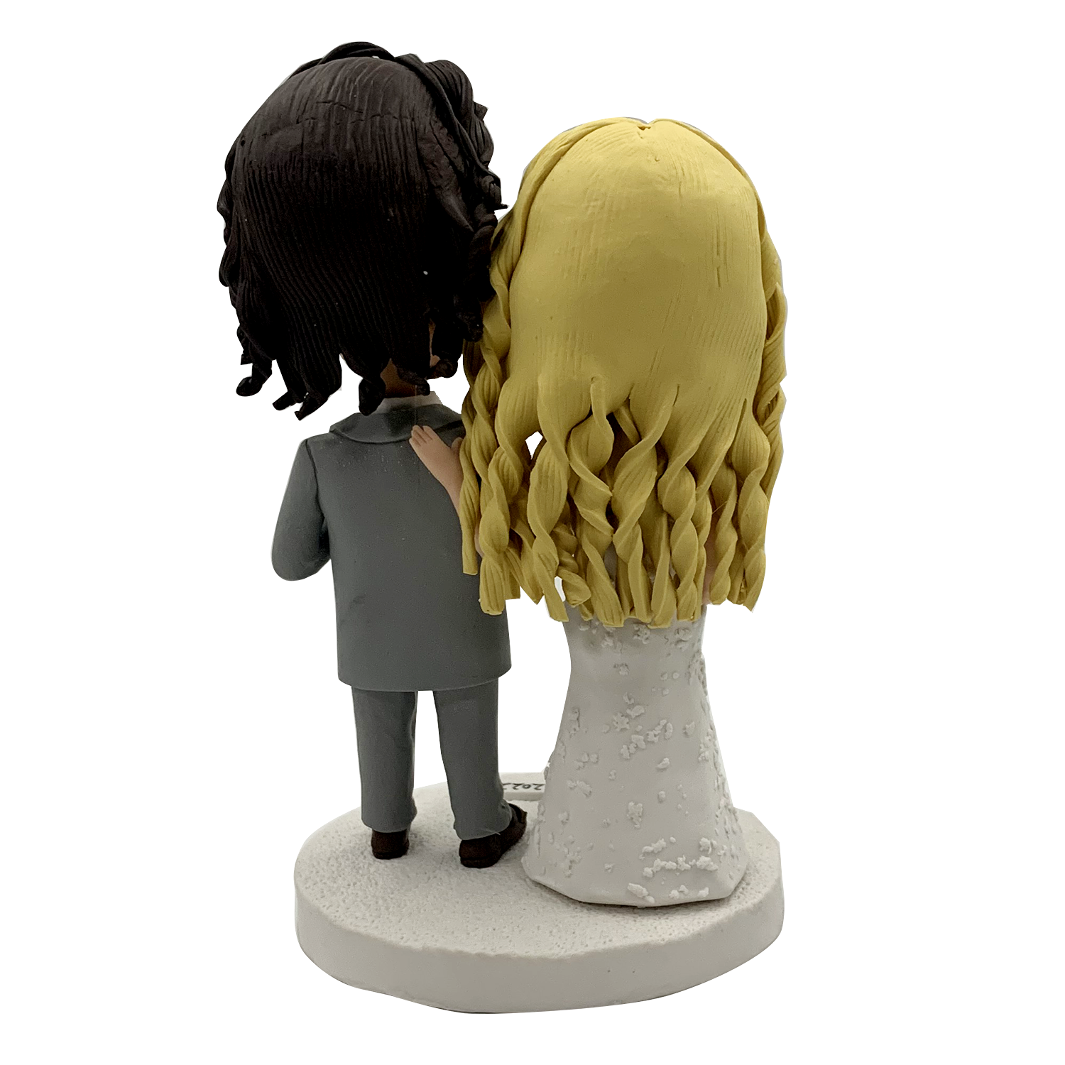 Custom Bobblehead Wedding Couples Cake Topper