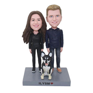 Fully Customized Bobblehead - 3 Persons - BobbleGifts