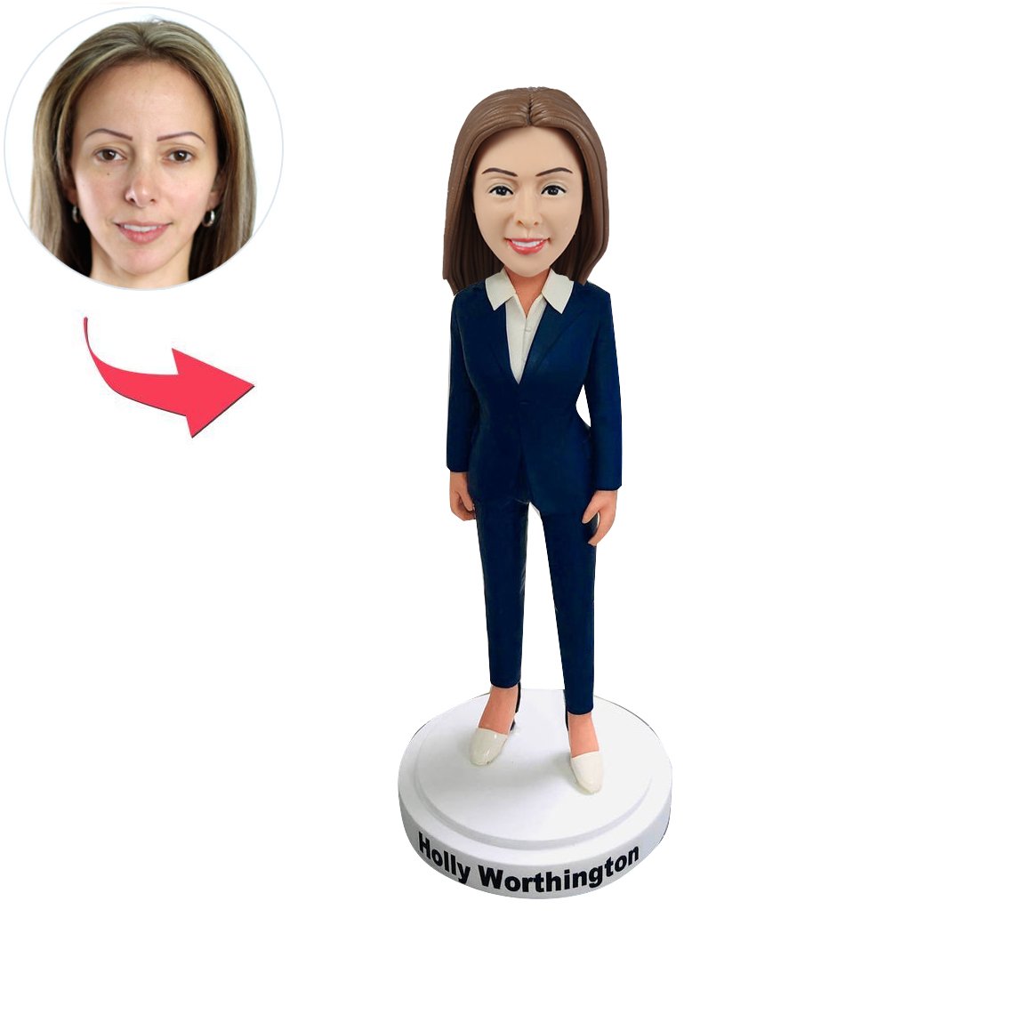 Custom Female Office Manager Bobblehead - BobbleGifts AU