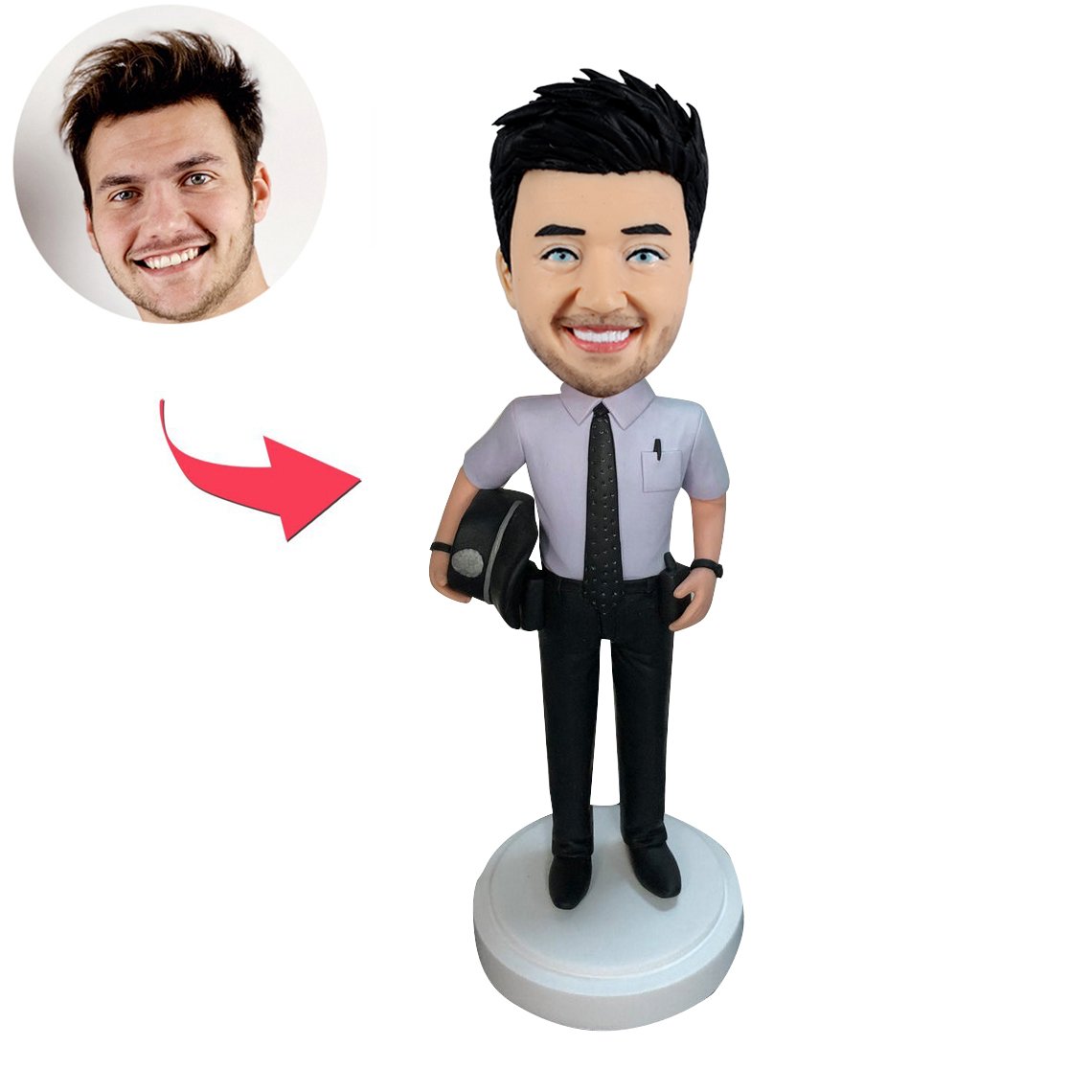 Custom Police Officer Bobblehead - BobbleGifts AU