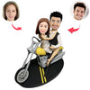 Custom Couple Bobblehead with Motorcycle