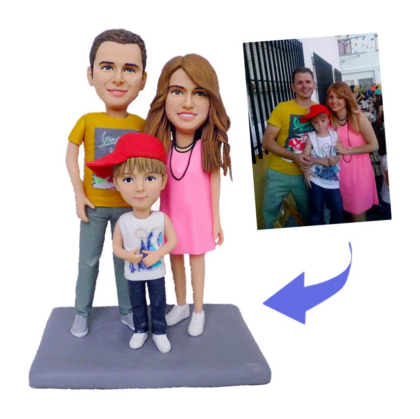 Fully Customized Bobblehead - 3 Persons - BobbleGifts