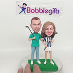Custom Couple Bobblehead Playing Golf