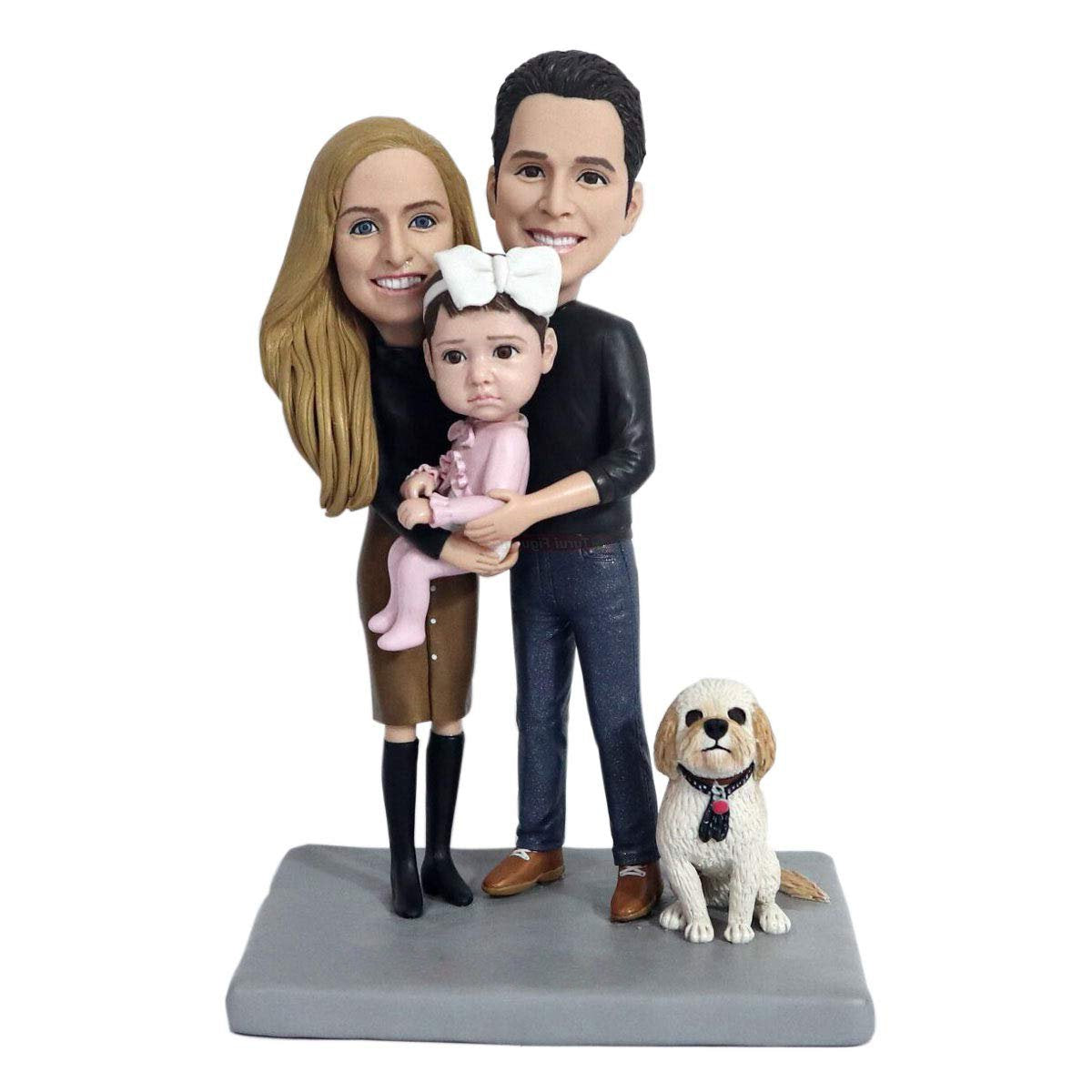 Family Of Three Bobblehead - Happy Memory Gift main image 0