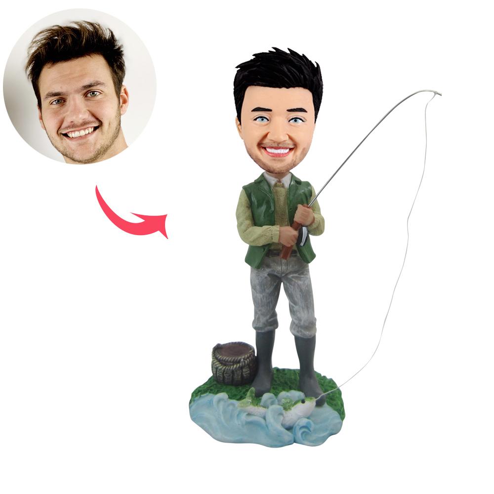 Custom Fishing Man Bobblehead Doll - BobbleGifts