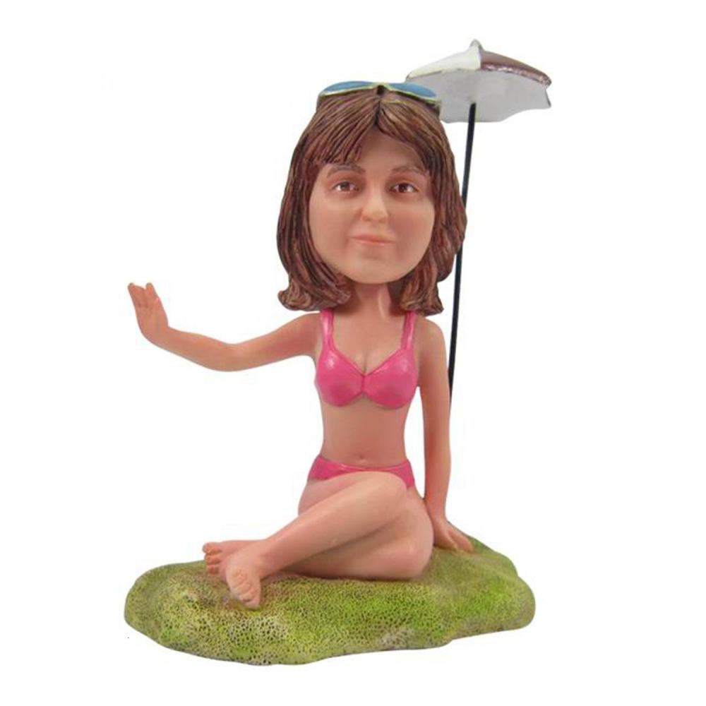 Custom Beach Holiday Bobble Head - BobbleGifts