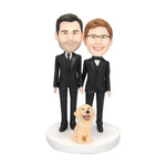 Wedding Groomsman Bobbleheads with Pet