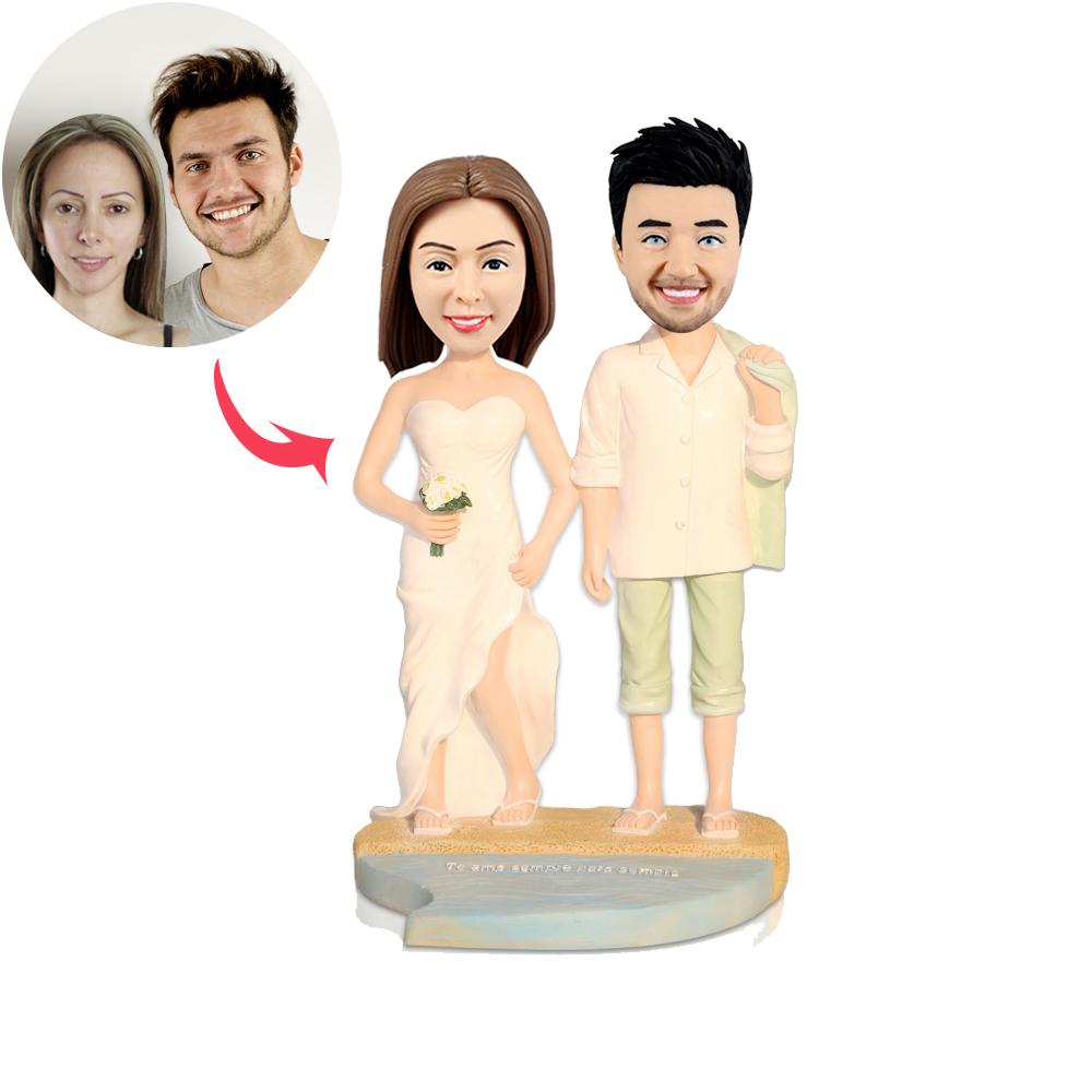 Custom Beach Wedding Bobbleheads - BobbleGifts