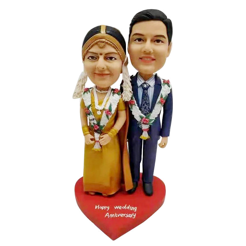 Personalized Custom Indian Wedding Couple Bobblehead