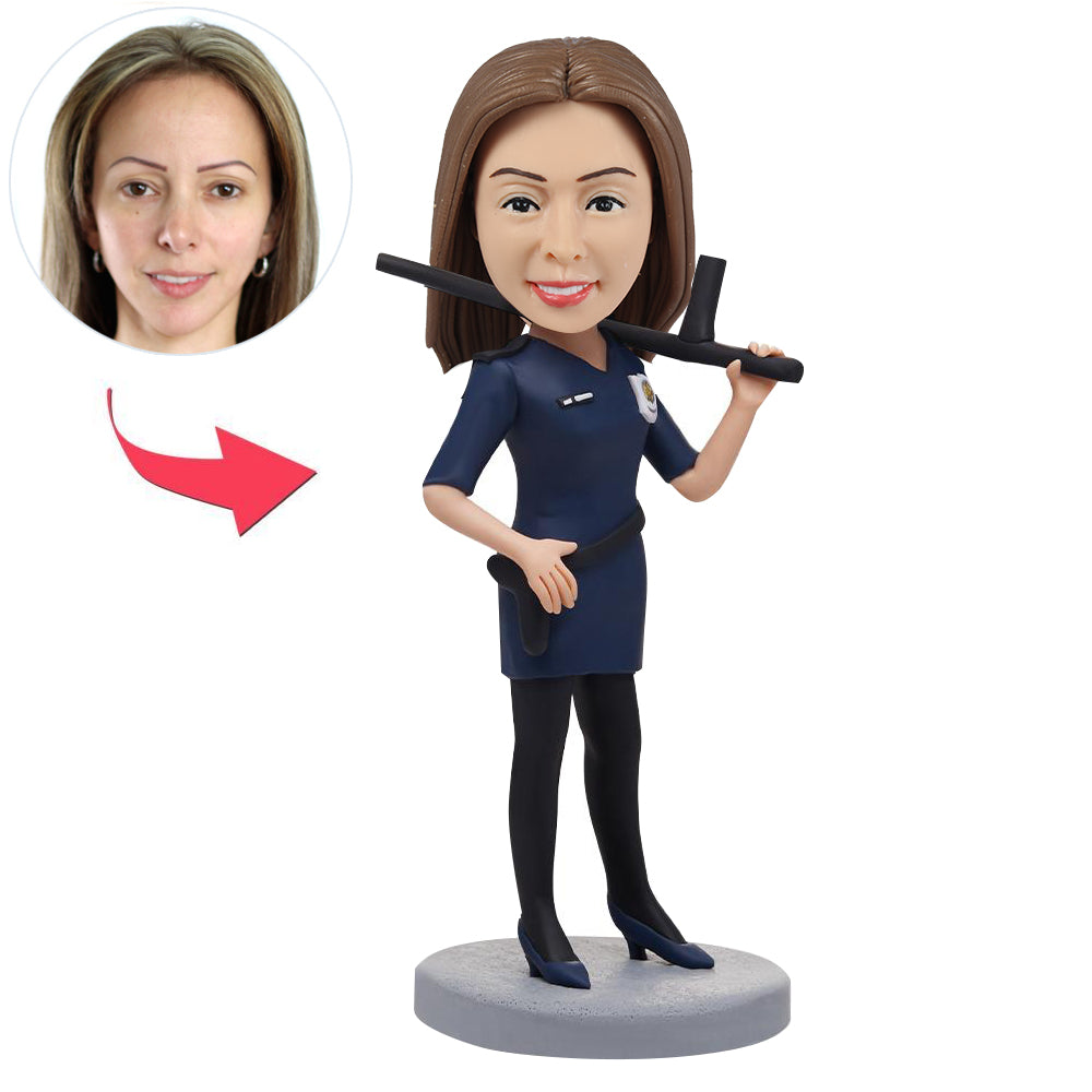 Custom Police Bobbleheads for Female from Her Photos - Great Gifts for ...