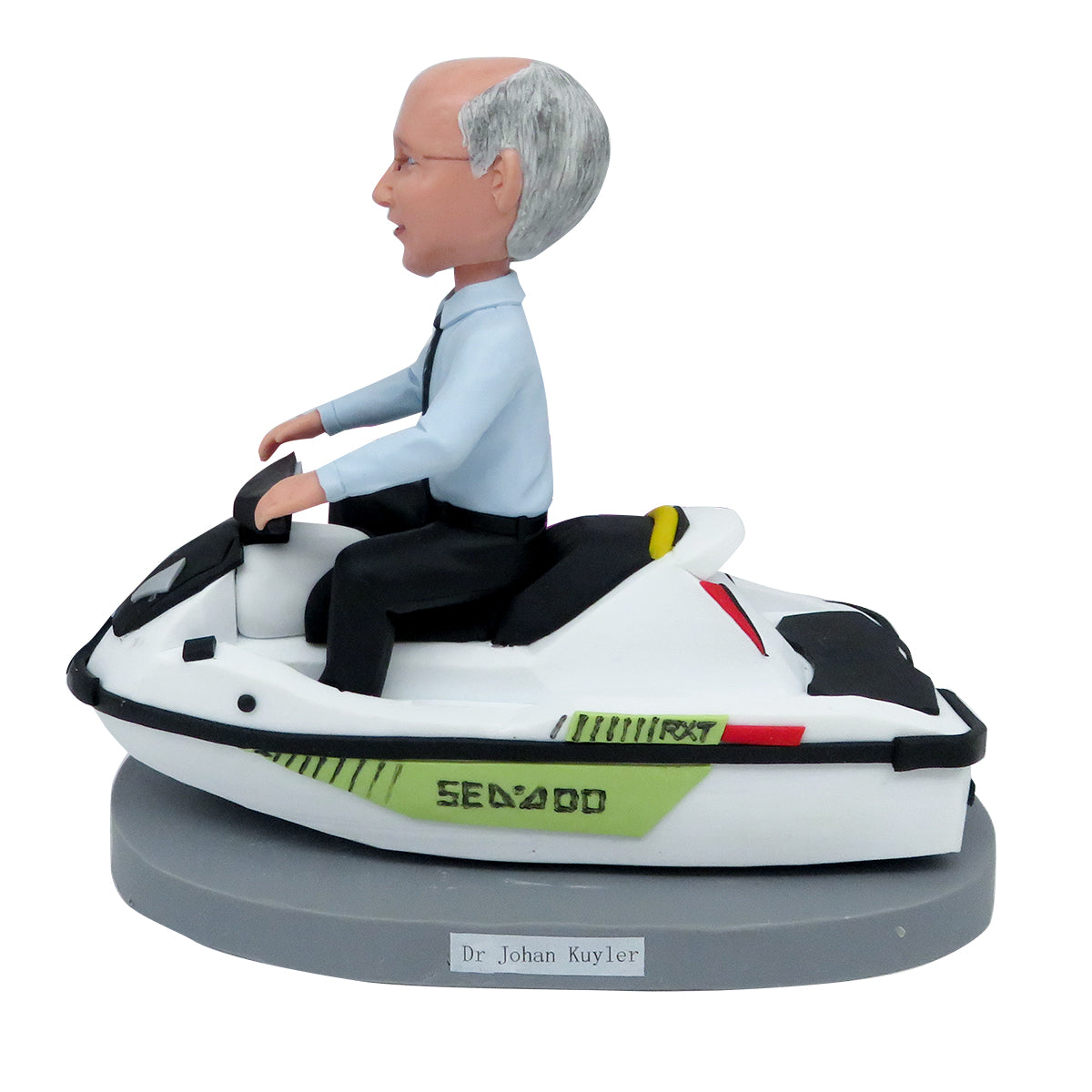 Custom Father Bobblehead with Driving Speedboat