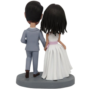 Wedding Couple Just Married Custom Bobblehead