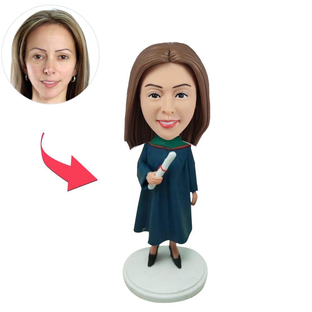 Custom Graduation Girl Bobbleheads - BobbleGifts